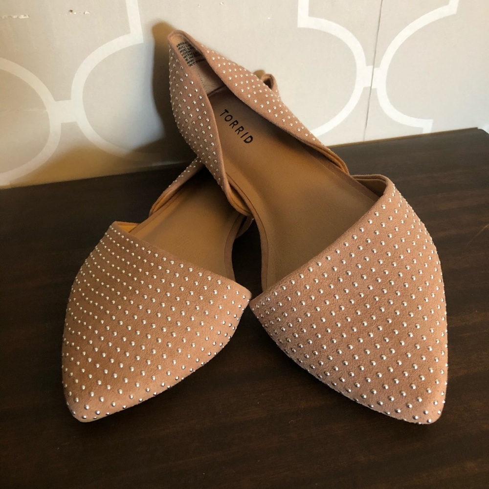COPY - TORRID loafer slip on 10.5 ww nude silver. These are a perfect color for…
